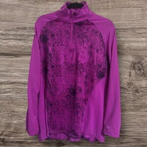 Champion Duo Dry Women's Size XL Purple Quarter-Zip Performance Pullover